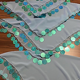 Gri büyük boy halay mendili 50x50 cm