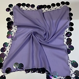 Lila büyük boy halay mendili