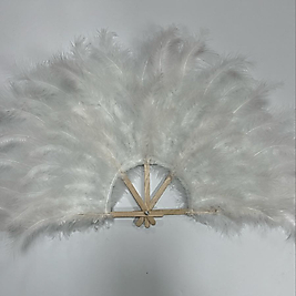 Tüylü Yelpaze,Beyaz, Düğün, Kına İçin